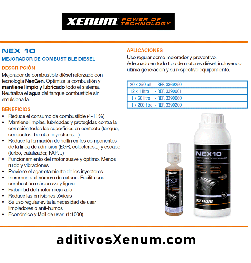 Xenum Petrol Multi Conditioner Aditivo multifuncional mejorador de